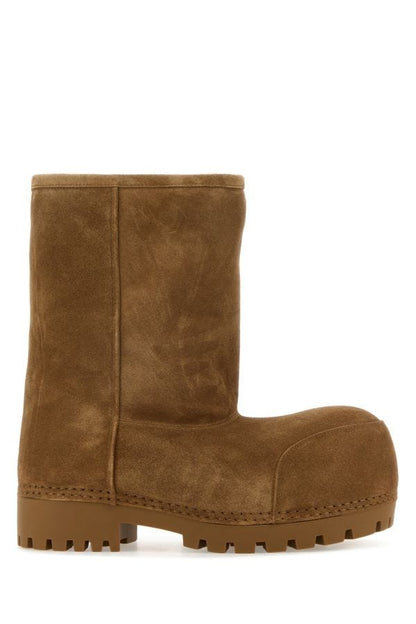 BALENCIAGA | Camel suede Alaska ankle boots