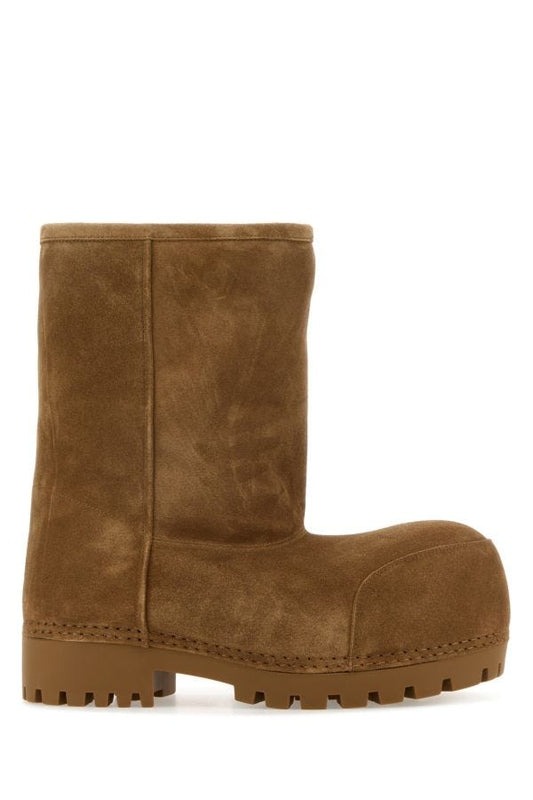 BALENCIAGA | Camel suede Alaska ankle boots