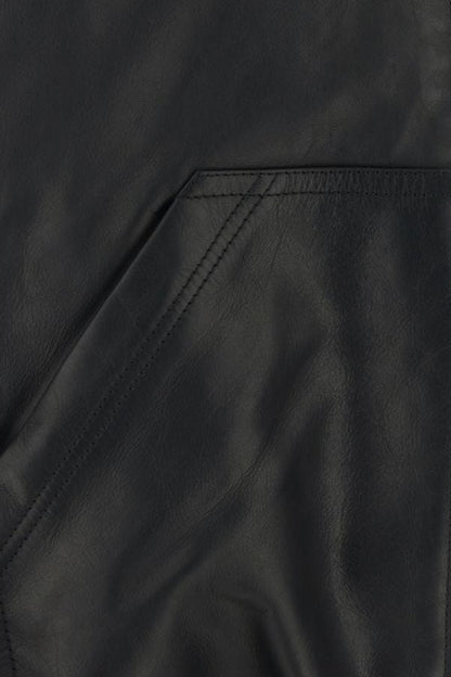 BALENCIAGA | Black leather oversize jacket