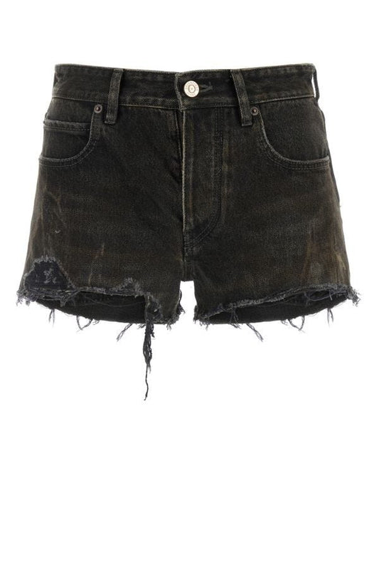 BALENCIAGA | Dark grey denim shorts