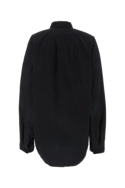 BALENCIAGA | Black cotton blend oversize shirt