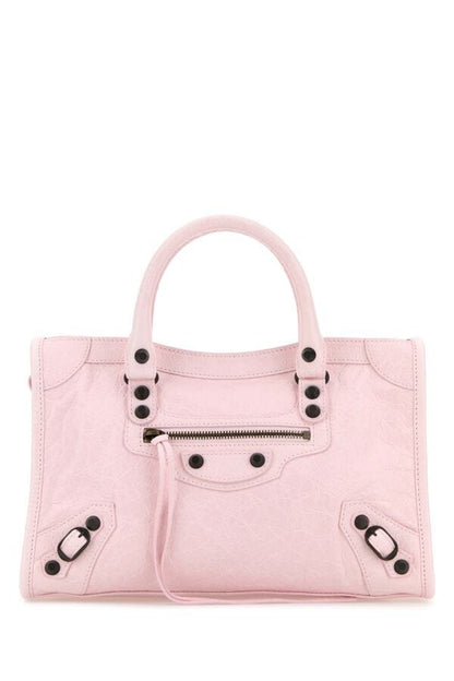 BALENCIAGA | Light pink leather small Le City handbag