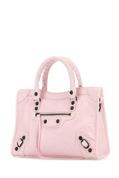 BALENCIAGA | Light pink leather small Le City handbag