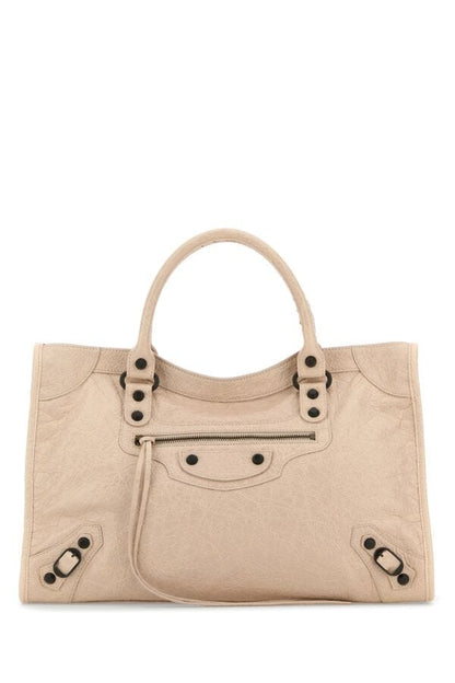 BALENCIAGA | Ivory leather medium Le City handbag