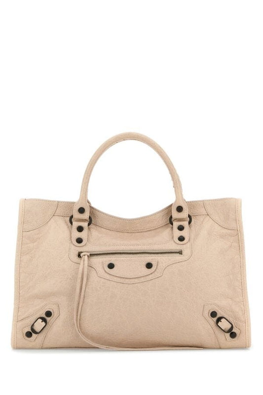 BALENCIAGA | Ivory leather medium Le City handbag